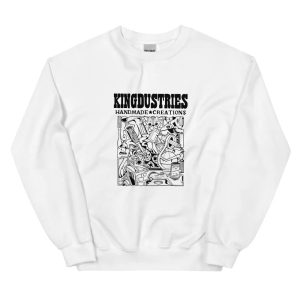 KINGDUSTRIES and Tiny WPA Unisex Sweatshirt - White